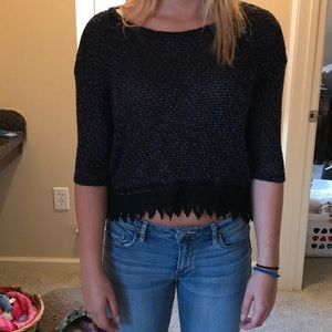 Black crop top